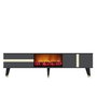 Hanah Home Vania Fireplace - Antracita, Oro